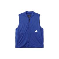Adidas New Puff Vest With Solid Color Logo Zipper Men Outerwear Blue HN1931 L