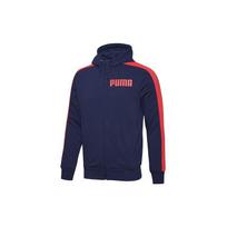 Puma Hooded Zip-Up Sweatshirt Jacket Men Tops Navy-Blue 845162-03 M red