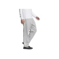 Adidas Solid Color Training Elastic Mid-Waist Straight-Leg Casual Pants Men Bottoms Light-Grey JE3496 XL white