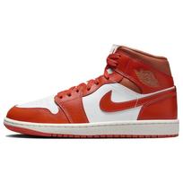 Air Jordan 1 Mid Cosmic Clay Women Sneakers Orange Summit-White Amber-Brown BQ6472-108 38.5 brown