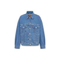 Levis Solid Color Single-Breasted Button Collar Long Sleeve Denim Jacket Women jackets Blue A1743-0042 XS