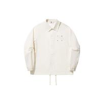 Li Ning Vital Series Solid Color Polo Collar Casual Loose Jacket Unisex Jacket Off-White AFDU261-4 L