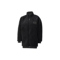 Puma Logotipas Fleece Warm Stand Collar Laisvalaikio striukė Moteriškos striukės Juoda 530293-01 M black
