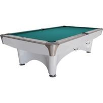 Biliardo stalas Pool Dynamic IV, 9 pėdų, blizgus baltas, Simonis 760 mėlynai žalias