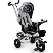 Pasukamas triratukas 360° Grey Delux su stogeliu ECOTOYS