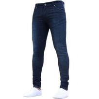 Rudens Žiemos Mada Vyriški Siauri Džinsai Slim Fit Džinsiniai Antblauzdžiai Ilgos Kelnės L tamsiai mėlyna spalva
