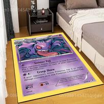 Japan Games P-Pokemon Gengar Cards  Print Carpets for Living Room Bedroom Bedside Floor Mat Area Rug Home Decor Luxury Gifts 40cm x 60cm