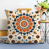 Boho Pattern Cushion Cover Washable Linen Pillowcase Soft  for Sofa Bed Cozy Home Room Decor 30x30cm