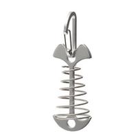 Deck-Anchor Pegs with Carabiners Windproof Tie Down Tensioner Aluminum Deck Tent Rope Spring Tent Stakes