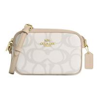 COACH Jamie 20 Adjustable Shoulder Strap Signature Coated Canvas Camera Bag Crossbody Shoulder Bag Small Women's Cream White balta