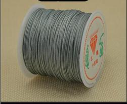 1Roll 0.8 1 1.5 mm Nylon Cord Thread Chinese Knot Macrame Cord Bracelet Braided String DIY Tassels Beading String Thread Jewelry 0.8mm 45meter pilka spalva
