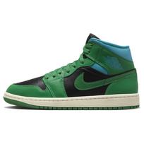 Air Jordan 1 Mid Lucky Green Aquatone Women Sneakers Black BQ6472-033 43 black