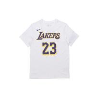 Nike LeBron James #23 Lakers Graphic Basketball T-Shirt Men Tops White CV8529-100 L blue