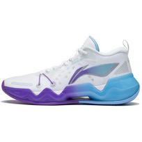 LiNing Blade 2 Low Cyber Technology Shock Absorption Anti-Slip Wear-Resistant Support Men Basketball Shoes White Blue Purple ABAS039-11 43