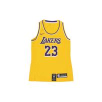 Nike LeBron James Icon Edition Lakers Fan Pullover Basketball Jersey Women jersey Yellow AA7125-736 S