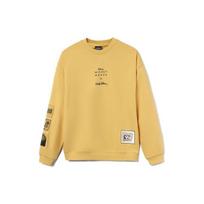 Li Ning X Disney Mickey X Keith Collaboration Casual Sports Breathable Pullover Sweatshirt Men sweatshirt Light-Ochre AWDR591-2 S