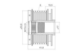 VALEO Generatoriaus laisvos eigos sankaba VALEO NEW SPARE PART 588450