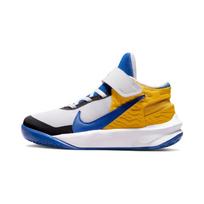 Nike Team Hustle D 10 FlyEase White Yellow Ochre Game Royal (PS) Kids Sneakers DZ2761-141 28