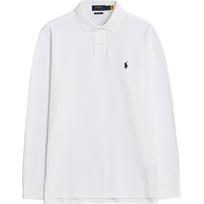 Polo Ralph Lauren Solid Color Small Pony Embroidered Slim Fit Long Sleeve Polo Shirt Men tops White 710549045-003 XL