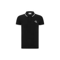 Calvin Klein Color Block Brand Logo Embroidered Breathable Short Sleeve Polo Shirt Men tops Black J320772-BEH M gray