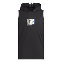 Adidas Basketball Hooded Climacool Loose Comfortable Basketball Vest Unisex Tops Black JZ7471 S