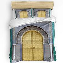Moroccan Tiles Colorful Arabesque 3pcs Bedding Set For Bedroom Double Bed Home Textile Duvet Cover Quilt Cover Pillowcase EU Single(135*200cm)3pcs
