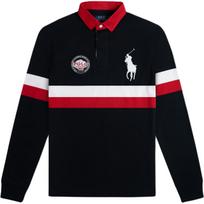 Polo Ralph Lauren Big Pony Color Block Long Sleeve Polo Shirt Men tops 710859268-001 M