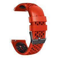 22 mm laikrodžio apyrankė, skirta Garmin Forerunner 255 Music / Vivoactive 4 / Venu 2 45MM / GarminActive, keičiama silikoninė apyrankė For Forerunner 255 raudona juoda spalva