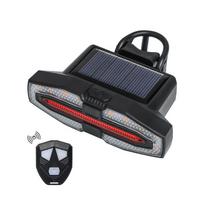 Solar-Powered Remote Bicycle Turn Signals & Horn - Waterproof Night Riding Taillight black