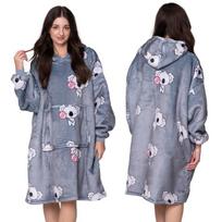Antklodė Megztinis Oversize Šilta Stora Kobblaza 2in1 XXL Koalos Pūkuota [Ub-Kb-Wz-11]
