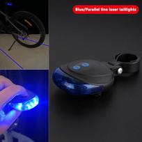 Dviračio lazerinis galinis žibintas 5 LED lygiagrečios linijos lazeris Lazerinis galinis žibintas Kalnų dviračio įspėjamasis žibintas mėlyna