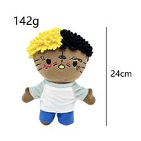 xxxtentacion Geltoni Juodi Plaukai Pliušinė Lėlės Figūrėlė Kimštos Žaislai Mielos Vaikams Berniukams Mergaitėms Gimtadienio Dovanos 24cm black