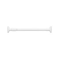 Nerūdijančio plieno teleskopinė rūbų strypas be smūgių, pakabinamas strypas drabužių spinta 35-50cm balta