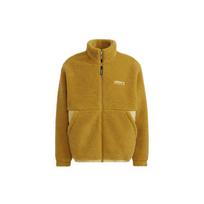 Adidas Originals Adv Sherpa Outdoor Logo Sport Fleece Spliced Stand Collar Jacket Men Jackets Yellow HC0366 L