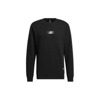 Adidas China Bos Logo Print Crew Neck Sweatshirt Unisex Tops Black IB2757 S