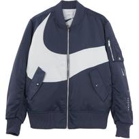 Nike Therma-FIT Color-Block Reversible Flight Jacket with Large Logo Men Outerwear Blue DD6056-437 L white