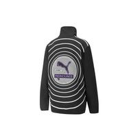 Puma X Pronounce Co-Branded Half-Zip Stand Collar Sports Pullover with Large Back Logo Women Sweatshirt Black 534040-01 XS gray