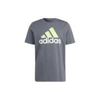 Adidas Essentials Alphabetic Logo Print Round Neck Short Sleeve T-Shirt Men Tops Grey IJ8578 M gray