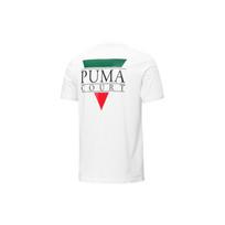 PUMA Tennis Club Graphic Tee With Back Logo Print Men Tops White 536958-02 XXL white
