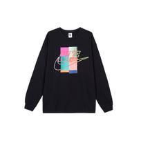 Nike Atmos Collaboration Printed Crew Neck Loose Long Sleeve T-Shirt Men Tops Black CI3200-010 L