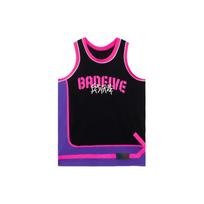 Lining Badfive Cartoon Print Loose Basketball Vest Men Tops Black AAYS033-2 XL