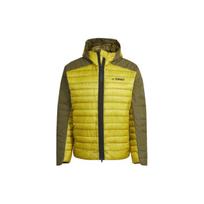 Adidas Colorblock Letter Logo Print Quilted Zip Hoodie Jacket Men Outerwear Pulse-Olive HH9215 M