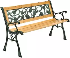 Juskys Sodo suoliukas Venezia 2 vietų 122x54x73 cm natūralus/juodai žalias