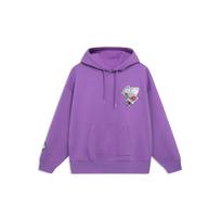 Li Ning Golden Era Pattern Printed Round Neck Long Sleeve Sweatshirt Unisex sweatshirt Berry-Purple AWDT223-1 M