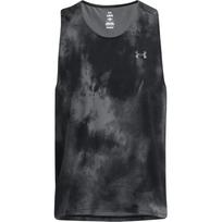 Under Armour Launch Elite Loose Fit Crew Neck Logo Print Cool Crew Neck Sleeveless Tank Men Tanks Black 1382609-001 L black