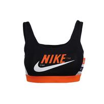 Nike Swoosh Icon Clash Dri-FIT Medium Support Sports Bra Women Underwear Black White Orange CJ0707-010 S