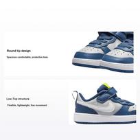 Nike Court Borough Low TD Grey Fog Mystic Navy Baby Sneakers Atomic-Green White BQ5453-016 21
