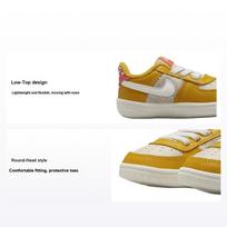 Nike Force 1 CB Mushroom Baby Sneakers Yellow Yellow-Ochre Pearl-White DQ0373-700 19.5 gray