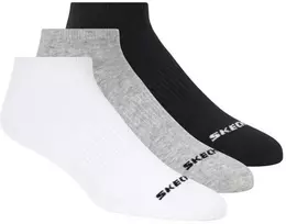 Skechers 3 porų unisex pėdučių tipo kojinės be kilpinio audinio S114041-107 baltos 39-42