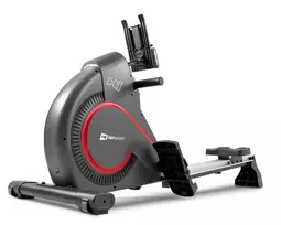 Hop Sport Sulankstomas magnetinis irklavimo treniruoklis su 16 pasipriešinimo lygių ir Bluetooth, iki 150 kg, pilkas